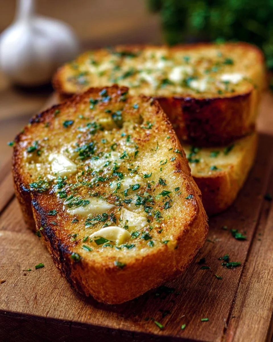 Garlic Bread Grilled Cheese sandwich with melted cheese and crispy garlic bread.