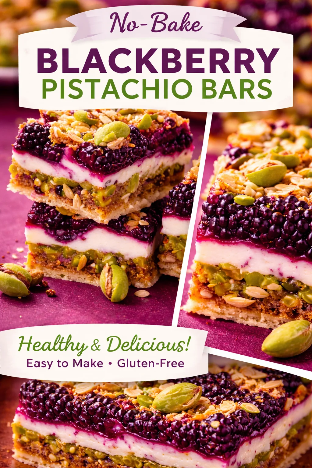 Sweet Blackberry Pistachio Dream Bars You’ll Love to Make