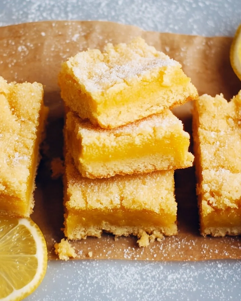 Delicious lemon curd bars with a buttery crust and vibrant lemon filling