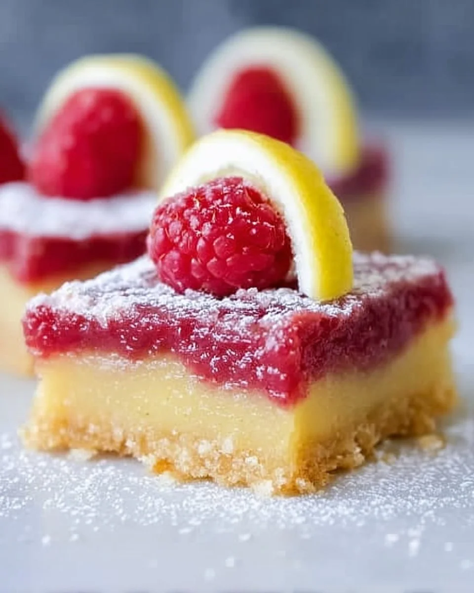 Delicious Lemon Raspberry Bars with a tart and sweet flavor combination