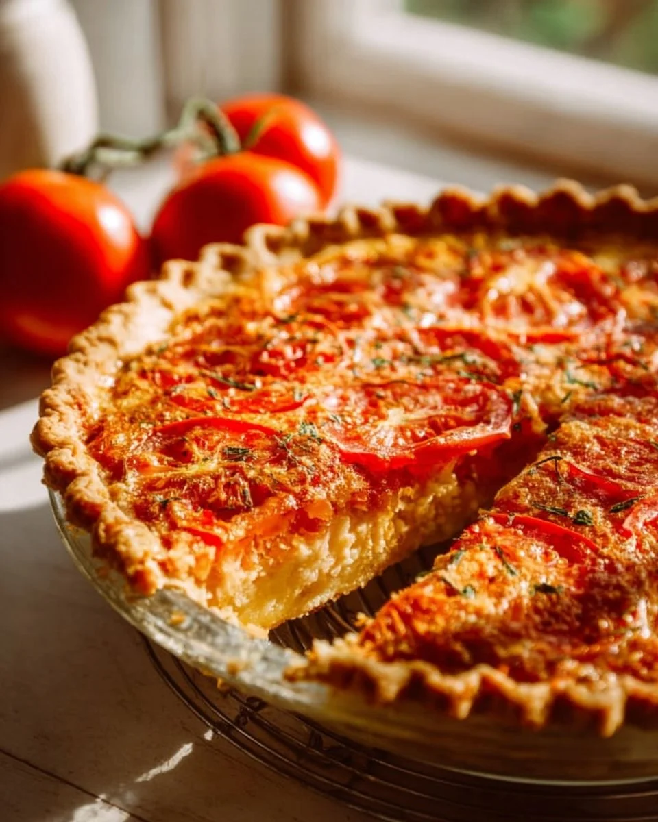 Brenda Gantt's delicious Tomato Pie recipe with fresh ingredients