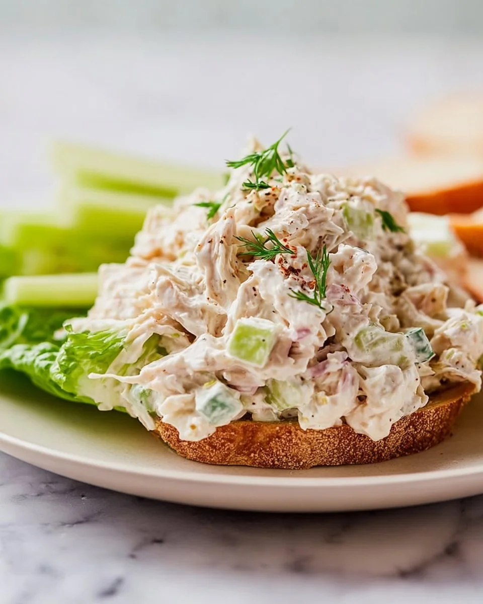 Delicious Copycat Classic Carol Chicken Salad recipe served on a plate