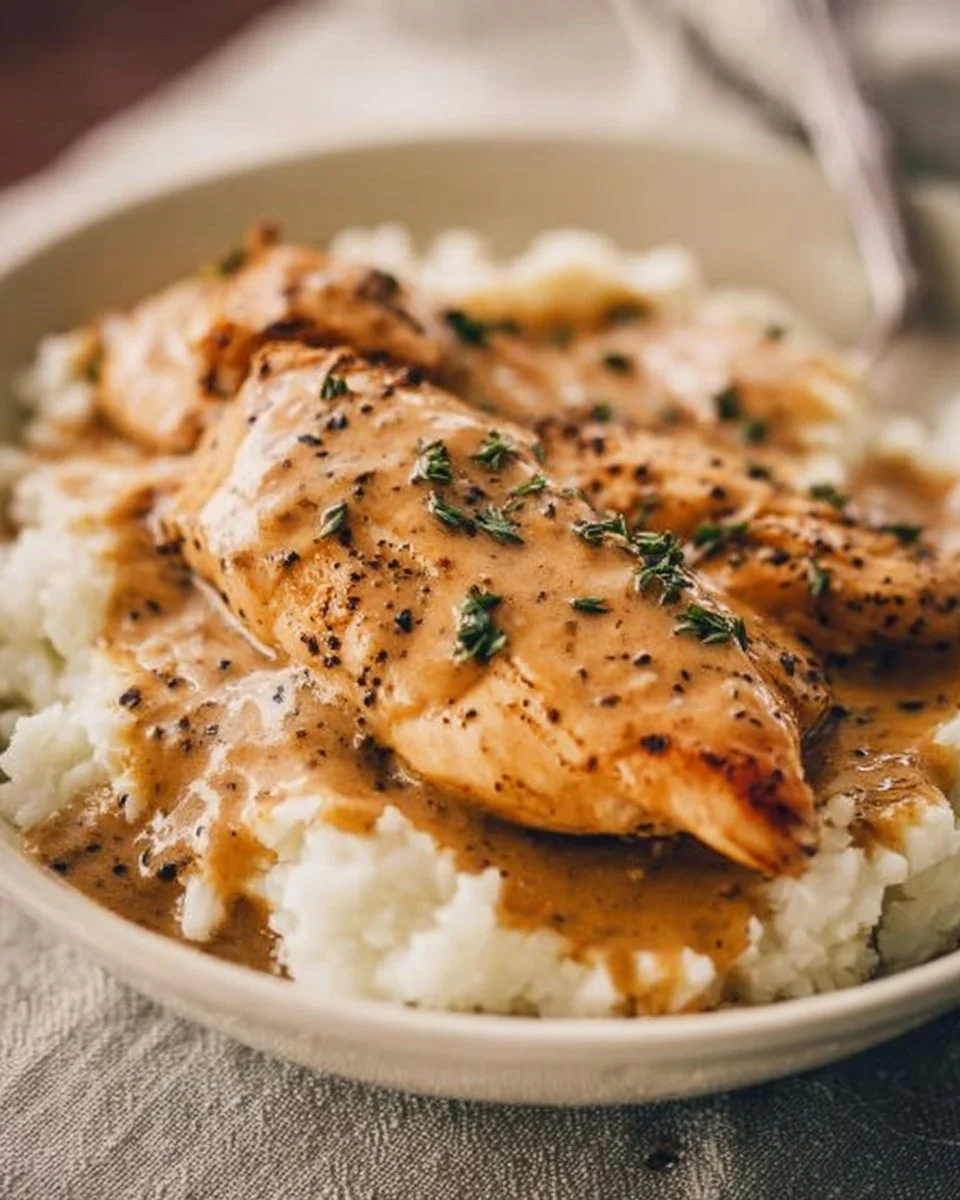 Delicious Crockpot Honey Mustard Chicken served on a plate