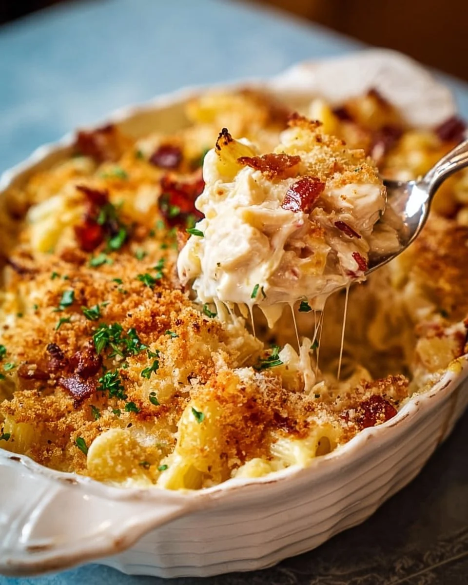 Delicious and easy Crack Chicken Casserole baked to perfection.