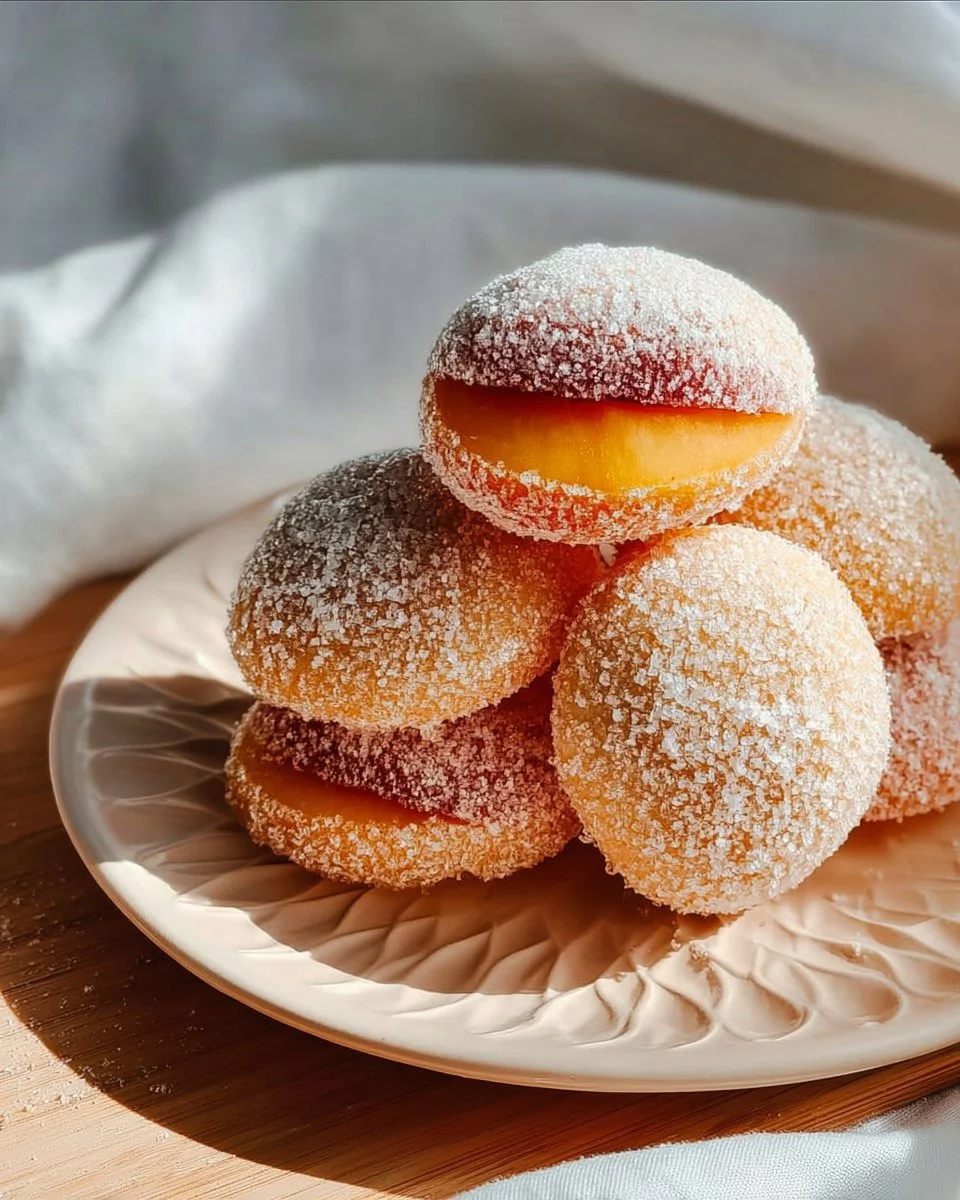 Delicious Italian Peach Cookies shaped like peaches, perfect for dessert.
