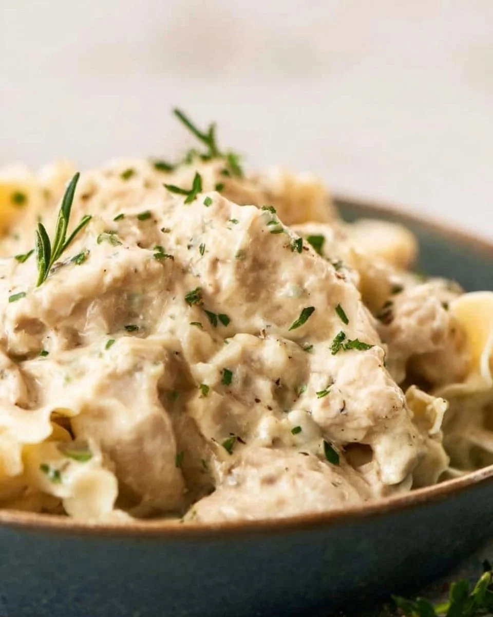 Delicious slow cooker creamy ranch chicken served with vegetables