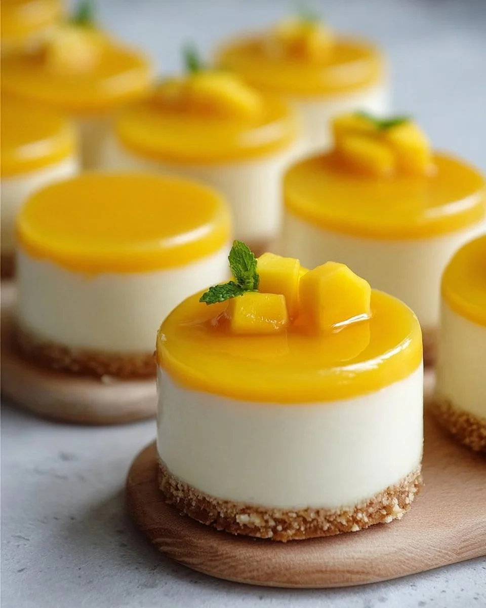 Mini Mango Cheesecakes