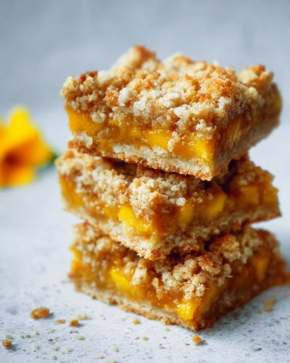 Mango Oatmeal Crumble Bars | Recipe