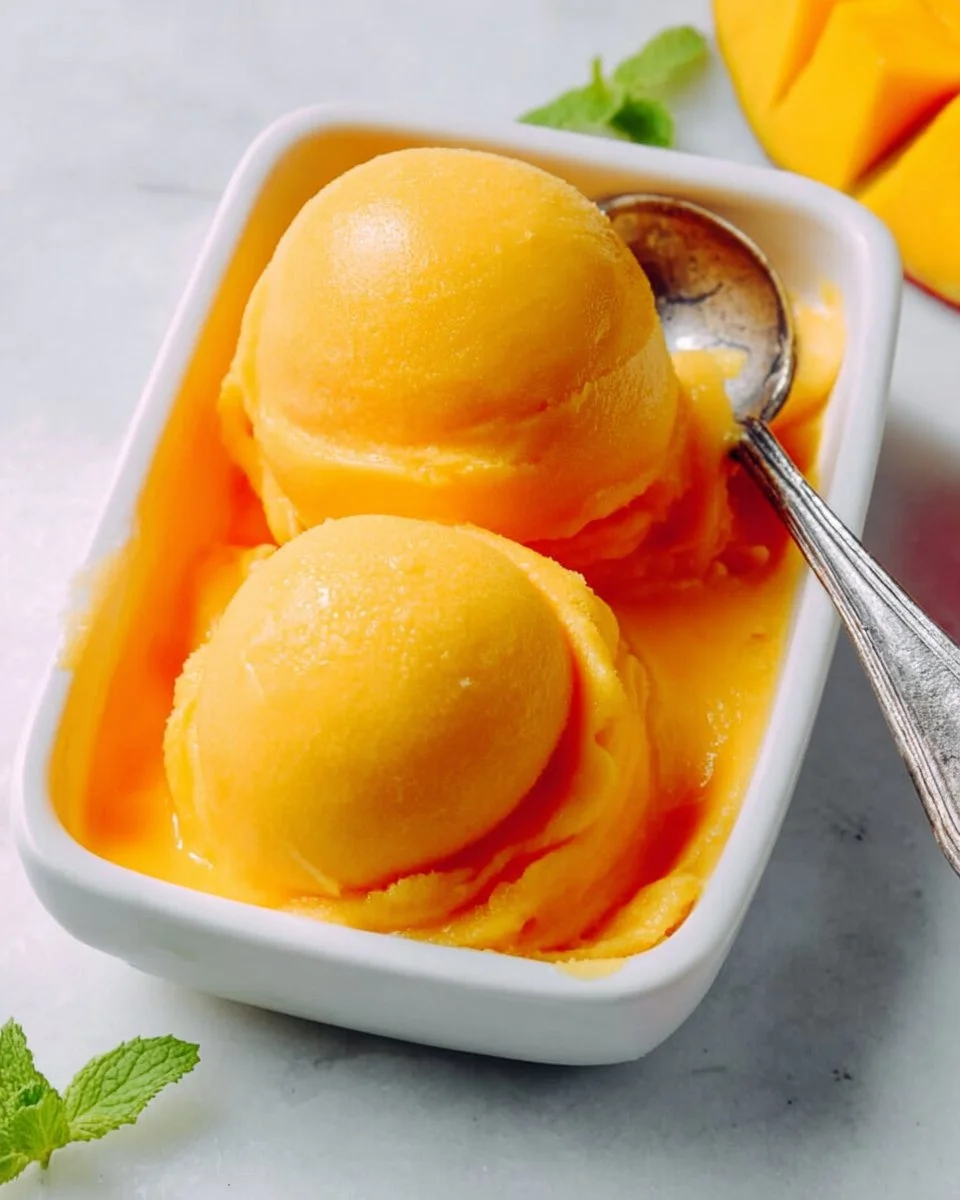 3-Ingredient Mango Sorbet